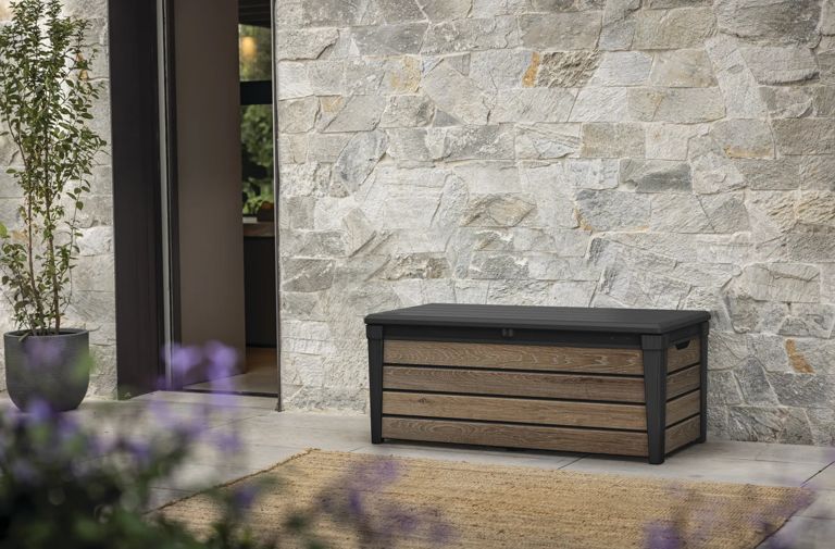 Keter Signature 120 Gallon Deck Box - Walnut Brown