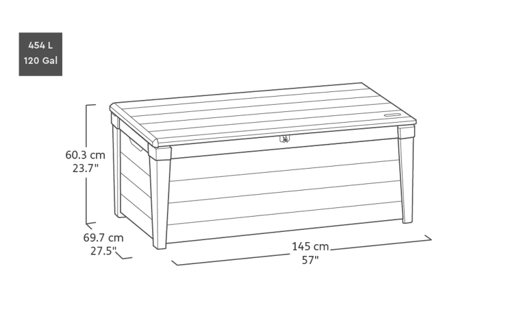 Keter Signature 120 Gallon Deck Box - Walnut Brown
