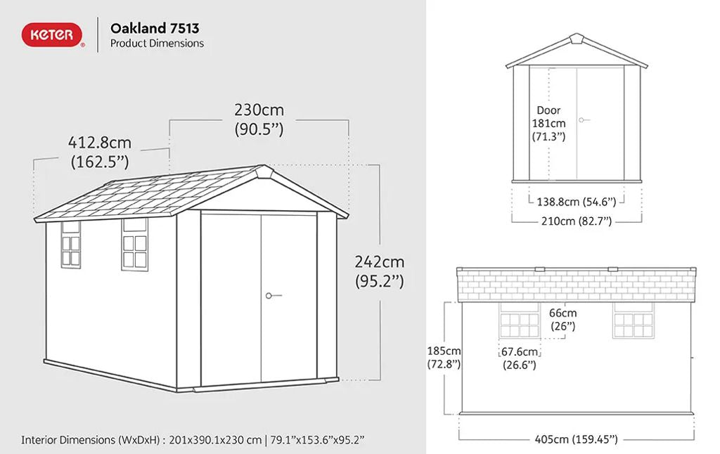 Keter Oakland 7.5x13 Storage Shed
