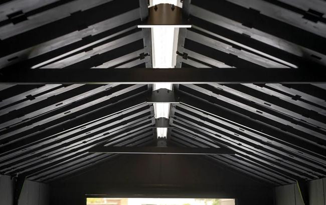 Keter Newton Plus 7.5x17 Storage Shed - Graphite