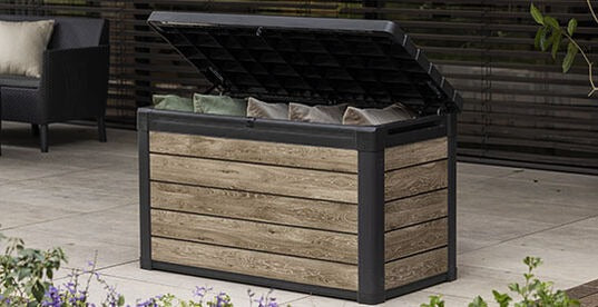 Keter Signature 100 Gallon Deck Box - Ashwood Brown